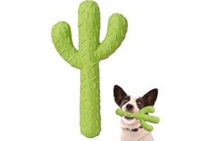 MewaJump Dog Chew Toys for Aggressive Chewers, Durable Rubber Cactus Tough Toys for Training and Cleaning Teeth, Interactive 