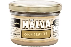 Halva Kingdom Open Sesame Sugar Free Halva Vegan Dessert | Healthy Ingredients, Gluten Free, Kosher Certified Jar (COOKIE BUTTER)