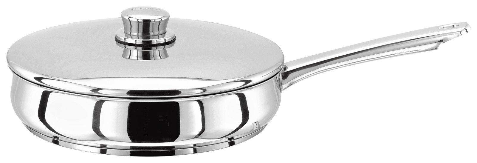 Stellar 1000 24cm Stainless Steel Saute Pan/Frying Pan and Lid