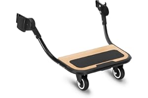 METALBEE Piggyback Ride-Along Board for Vista (Models 2015-2019),Vista V2,and Vista V3 Strollers,Stroller Standing Board with 360 ° Universal Wheel,Use EVA Foam Wheels Smoothly Nnavigate Through Rugged Roads