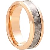 EVANYIZHOU Gold Rings for Men,Stainless Steel Gold Pinky Ring for Men with Grey Carbon Fiber Inlay Polished Finish, Mens Rings Jewelry Gift