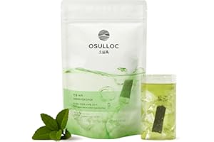 OSULLOC Cold Green Tea, Stick-Type in Pouch Package, Premium Organic Pure Tea from Jeju, 20 count, 1.41 oz, 40g