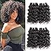 Urbeauty Hair Brazilian Kinky Curly Hair 4 Bundles Jerry Curly Wave Hair 50g/bundles 100% Unprocessed Brazilian Curly Hair Virgin Human Hair Extensions (8 8 8 8 Jerry Curly)