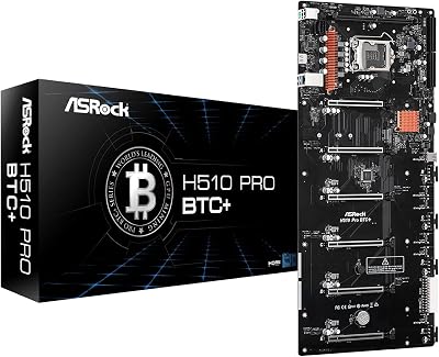 ASRock H510 PRO BTC+ Motherboard LGA1200 1DDR4 for Mining/PC Build