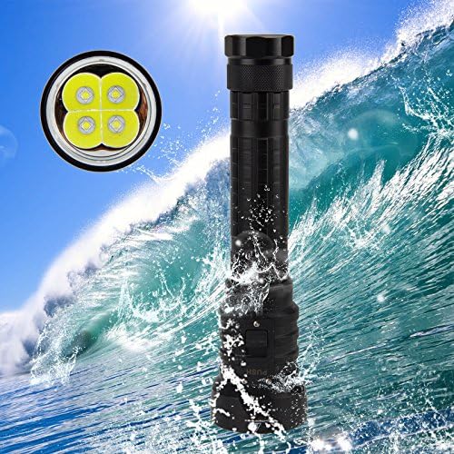 Solarstorm Scuba Diving 8000lm 4x Cree Xm-l L2 LED Flashlight Torch Only Waterproof Black
