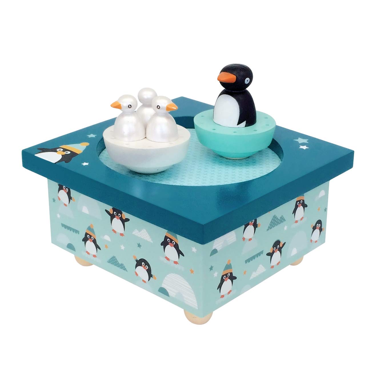 Trousselier Penguin Musical Wooden Box