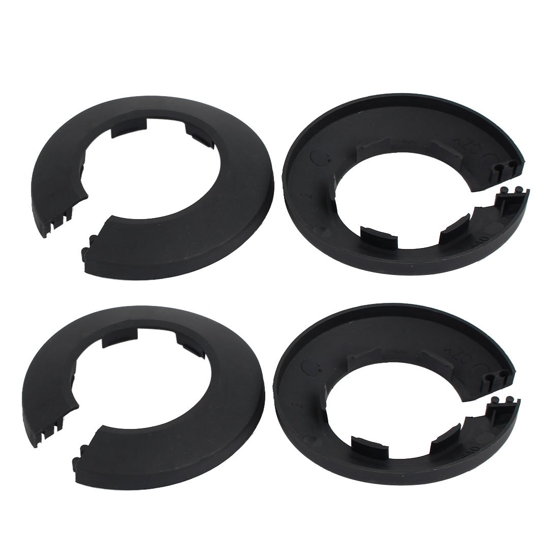 sourcingmap a17032300ux0791 Pipe, Black, Set of 4 Pieces