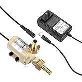 bayite BYT-7A015 DC 12V Solar Hot Water Heater Circulation Pump with DC Power Supply Adapter Low Noise 3M Head 8LPM 2.1GPM