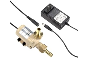 bayite BYT-7A015 DC 12V Solar Hot Water Heater Circulation Pump with DC Power Supply Adapter Low Noise 3M Head 8LPM 2.1GPM