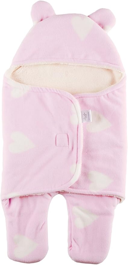 Bebe Nid D Ange Couverture Polaire Douce Avec Jambes Separees Et Mignon Ours En Peluche Capuche Ideal Pour Garder Bebe Confortable Et Chaude 0 3 Mois Amazon Fr Bebes Puericulture