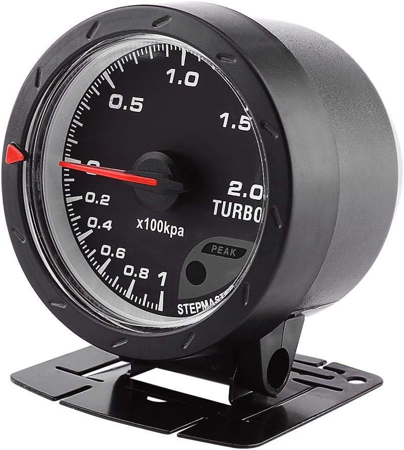 Universal 60mm Boost Gauge Digital LED Turbo Gauge Boost Meter Vacuum Press Black Shell for Auto
