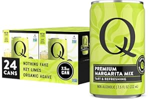 Q MIXERS Q MARGARITA MIX with Real Key Limes & Organic Agave - Ideal for Cocktails & Mocktails - Real Ingredients & Perfectly Balanced | 80 Calories per Serving | 7.5 Fl Oz Cans (Pack of 24)