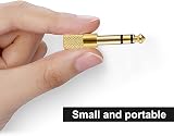 BEHAHAI 6.35mm to 3.5mm Headphone Adapter 4 Pack Gold/Silver Plated view 4