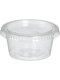 DuraHome Food Storage Containers with Lids 8oz, 16oz, 32oz Freezer Deli Cups Combo Pack, 44 Sets BPA-Free Leakproof Round Clear Takeout Container Meal Prep Microwavable