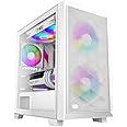 PCCOOLER CPS - C3D310 ARGB White - Airflow M-ATX Case - Gaming Desktop Case with 2 ARGB Fans - M-ATX/ITX - 350MM Graphics Cards Support (C3-D310WHP2-GL)