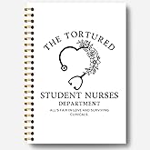 Guymn Funny Nurse Notebook, Nurse Appreciation Week Day Gifts Journal, Nursing Supplies for Nurses, Medical Stethoscope Nursing Hardcover Spiral Notebooks 5.5x8.3 Inch