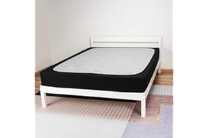 BAROSSA DESIGN StretchWrap Box Spring Cover - 4 Way Stretch Jersey Knit & Snug Fit, Ultra Soft, Wrinkle Free, Replacing Bed Skirt for Hotel and Home - King, Black