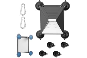 BOYISEN Starlink Mini Mount, 2-in-1 Starlink Mounts & Protective Silicone Case for Car Sunroof or Window, 4 Strong Suction Cups & 2 Carabiners for Stable Satellite Signal in RVs, Boats and Road Trips