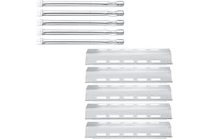Hisencn Replacement Parts for Ducane 5 Burner 30500701, 30500097, 30557401, 30557801, 30557501,30558501, 30400043, 30400042, Burner Tube, Heat Plate for Ducane Gas Grill Replacement Parts, DUCHD1