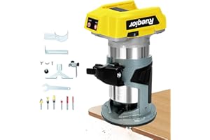 RUEQIOR Cordless Compact Router,for Dewalt 20V Max Battery 800W 30,000 RPM Fixed Base Wood Router with Trim Router Bits,Brushless Handheld Palm Router (Bare Tool)