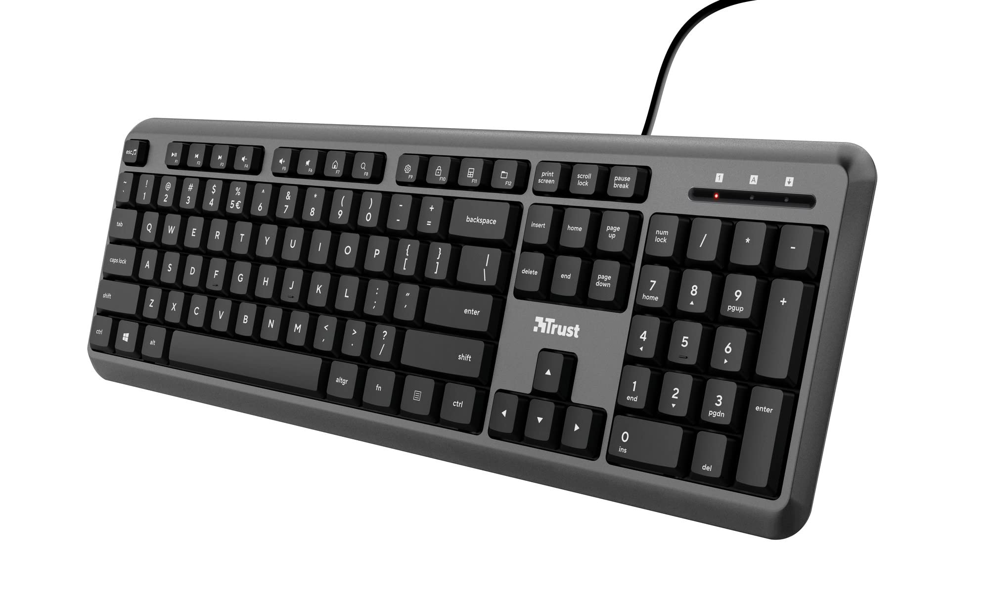 Trust ODY 1.8M Silent Keyboard UK QWERY Black - 24511