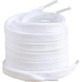Xeahung Shoe Laces for Sneakers Shoelaces for Tennis Shoes Strings Athletic Shoelaces White Running Shoe Laces Boots Strings (White, 40 Inch)