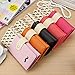 Enjoydeal New Women Long Purse Moustache Pattern PU Leather Handbag Bag Wallet Card Holder (Rose Red)