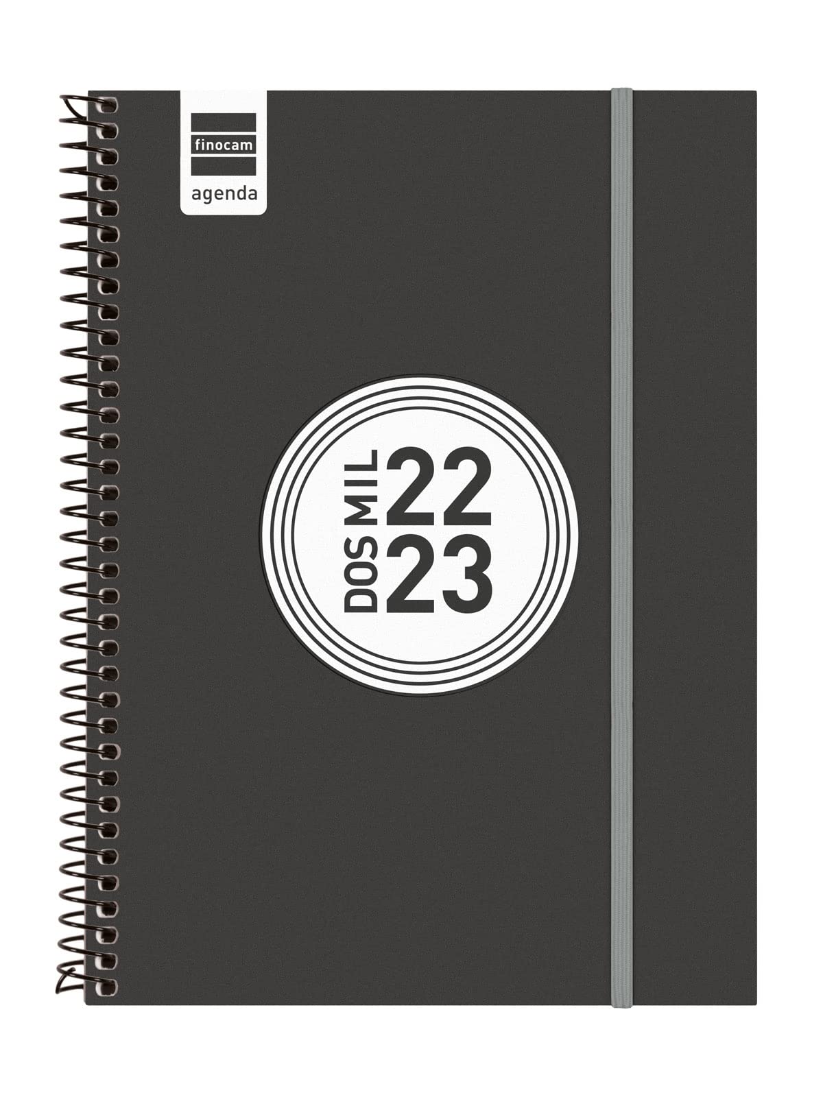 Finocam - 2022 2023 Espir Label Week to View Horizontal September 2022 - August 2023 (12 months) Spanish Black