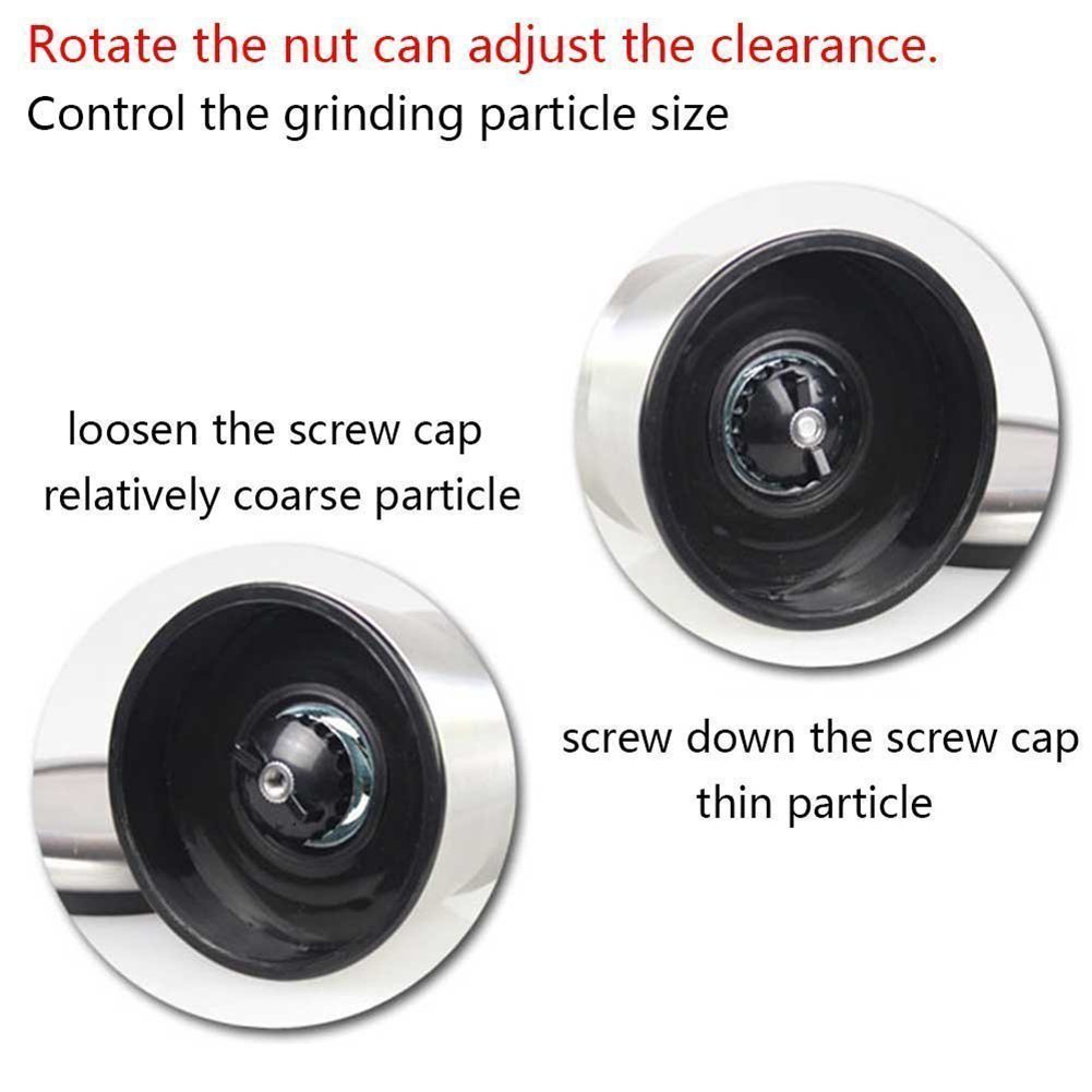 Premium Stainless Steel Salt and Pepper Grinder Set,Brushed Stainless Steel Salt and Pepper Shakers,Pepper Mill and Salt Mill with Glass Tall Body and Adjustable Ceramic Rotor by Feiuruhf, Set of 2