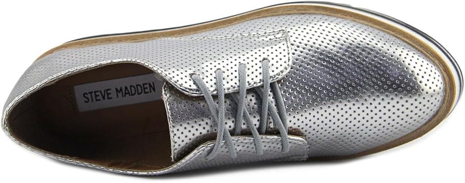 steve madden vassar silver platform sneakers