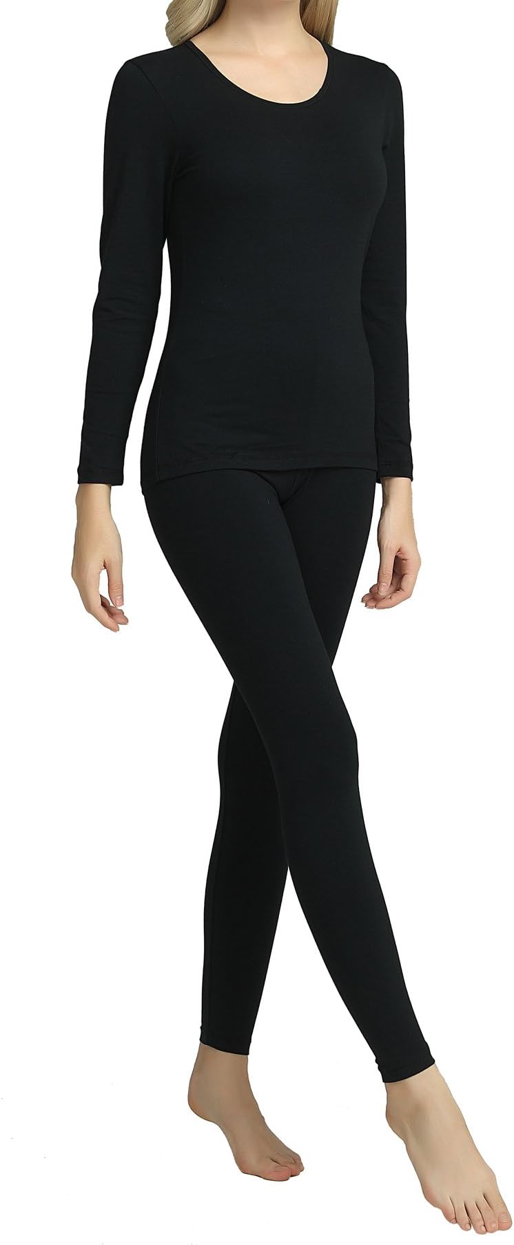 Hamour Womens' Winter Warm Thermal Long Underwear Top and Bottom Set