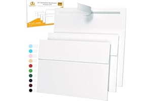 200 5x7 White Invitation Envelopes - for 5x7 Cards - A7 - (5 ¼ x 7 ¼ inches) - Perfect for Weddings, Graduations, Baby Shower