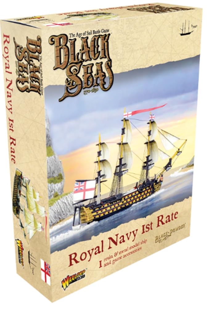 Warlord Games Royal Navy First Rate 1/700 Scale Miniature for Black Seas Highly Detailed Age of Sail Era Miniatures for Table-top Wargaming