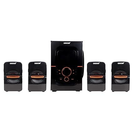 ORSON 4.1 Channel Multimedia Home Theatre Speaker System.(Bluetooth CONNECTIVITY,USB,AUX,FM Radio)