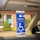 VisorTag® Vertical Mount VTD110 by JL Safety- The Best Way to Protect, Display & Swing Away a Handicap Parking Placard. Best Handicapped Placard Cover and Protector on the Market. Don't Settle for a Cheap Handicap Cover that you purchase over and over, get a VisorTag® for life. 100% Satisfaction Guaranteed. Patented & Proudly Made in USA.
