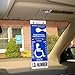 VisorTag® Vertical Mount VTD110 by JL Safety- The Best Way to Protect, Display & Swing Away a Handicap Parking Placard. Best Handicapped Placard Cover and Protector on the Market. Don't Settle for a Cheap Handicap Cover that you purchase over and over, get a VisorTag® for life. 100% Satisfaction Guaranteed. Patented & Proudly Made in USA.