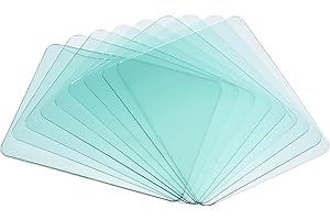 PATIKIL 4.5 x 3.5 Inch Welding Protection Lens, 20 Pack Transparent Protective Replacement Round Angle for Solar, Clear