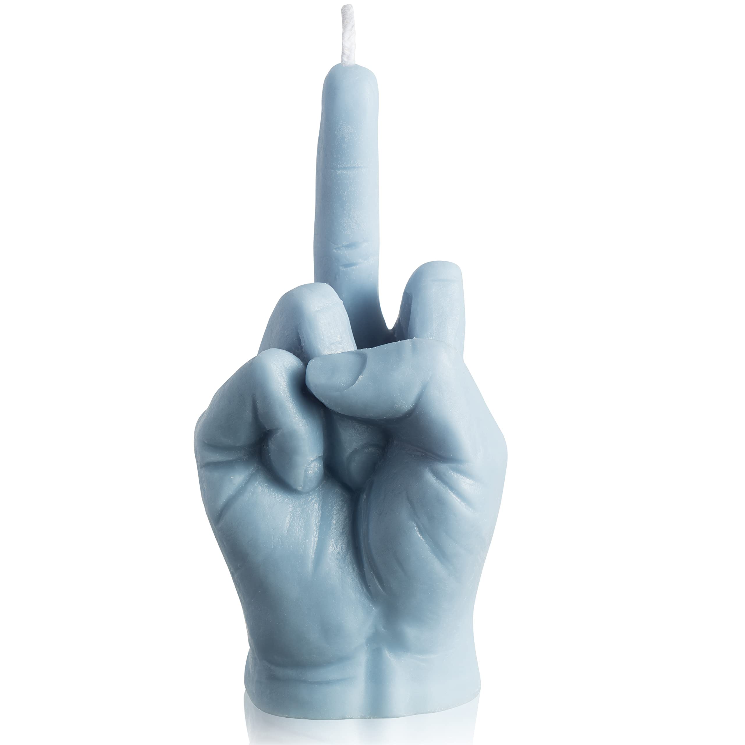 GROBRO7 Middle Finger Candle Danish Pastel Scented Room Decor, Natural Pine Incense Aromatherapy, Gesture Candles for Teen Room Decor Desk Statues, Winter Christmas Festival Housewarming Gift (Blue)