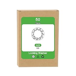uxcell M8 50Pcs Internal Tooth Washers, 304
