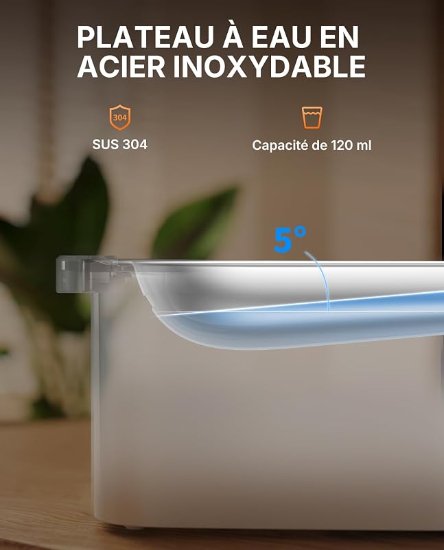 Fontaine à Eau Intelligente pour Chats, 3L sans Fil, Longévité de la Batterie, Modes de Débit Multiples, Ultra Silencieuse 26dB,Facile à Nettoyer, Contrôle Via App Bluetooth Courte Portée