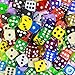 YOUSHARES 200 Pcs Multi-Color Dice Set & Storage Box Bundle - 20 Assorted Color with 10 Pcs Each, 16mm Dice with Extra Massive Capacity Organizer Box, Perfect for Board Game & Family Party