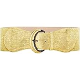 VOCHIC PU Leather Elastic Wide Belt for Women Ladies Dress Stretch Thick Waist Belts