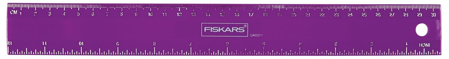 Fiskars 12 Inch Flexible Ruler, Color Received May Vary (12-87087097J)