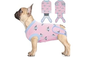 IDOMIK Dog Recovery Suit After Surgery,Breathable Dog Surgery Recovery Suit for Female Male Dogs Cats,Dog Surgical Onesie for Spay Neuter Surgery,E-Collar Cone Alternative Anti-Licking Abdominal Wound