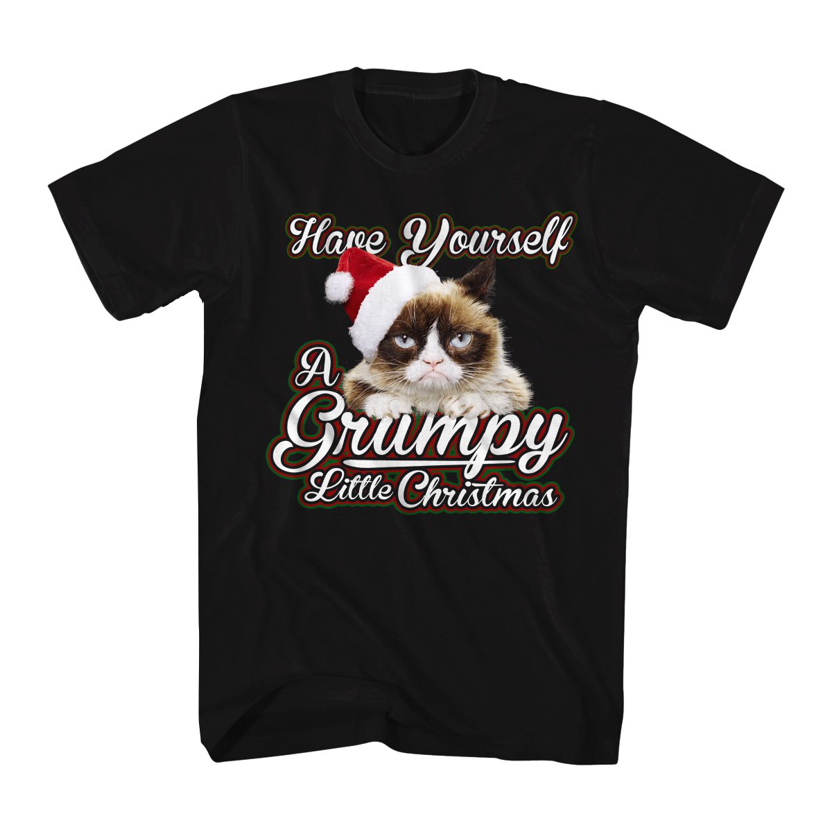 Grumpy Cat Grumpy Little Christmas Funny Unisex Adult T Shirt Tee 1516
