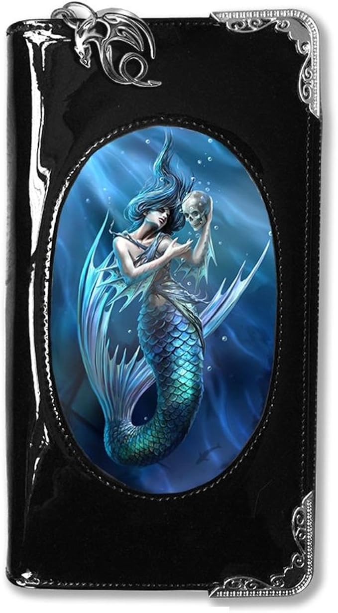 ANNE STOKES 3D Purse Wallet Black PVC Gothic Fantasy Mermaid 'Sailors
