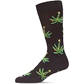 MeMoi Men's Buffalo Plaid Checked Moose Holiday Crew Socks