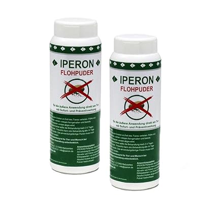 Lyra Pet 2 x 100 g IPERON Bio Flohpuder Ungezieferpuder für Hunde Katzen Tiere
