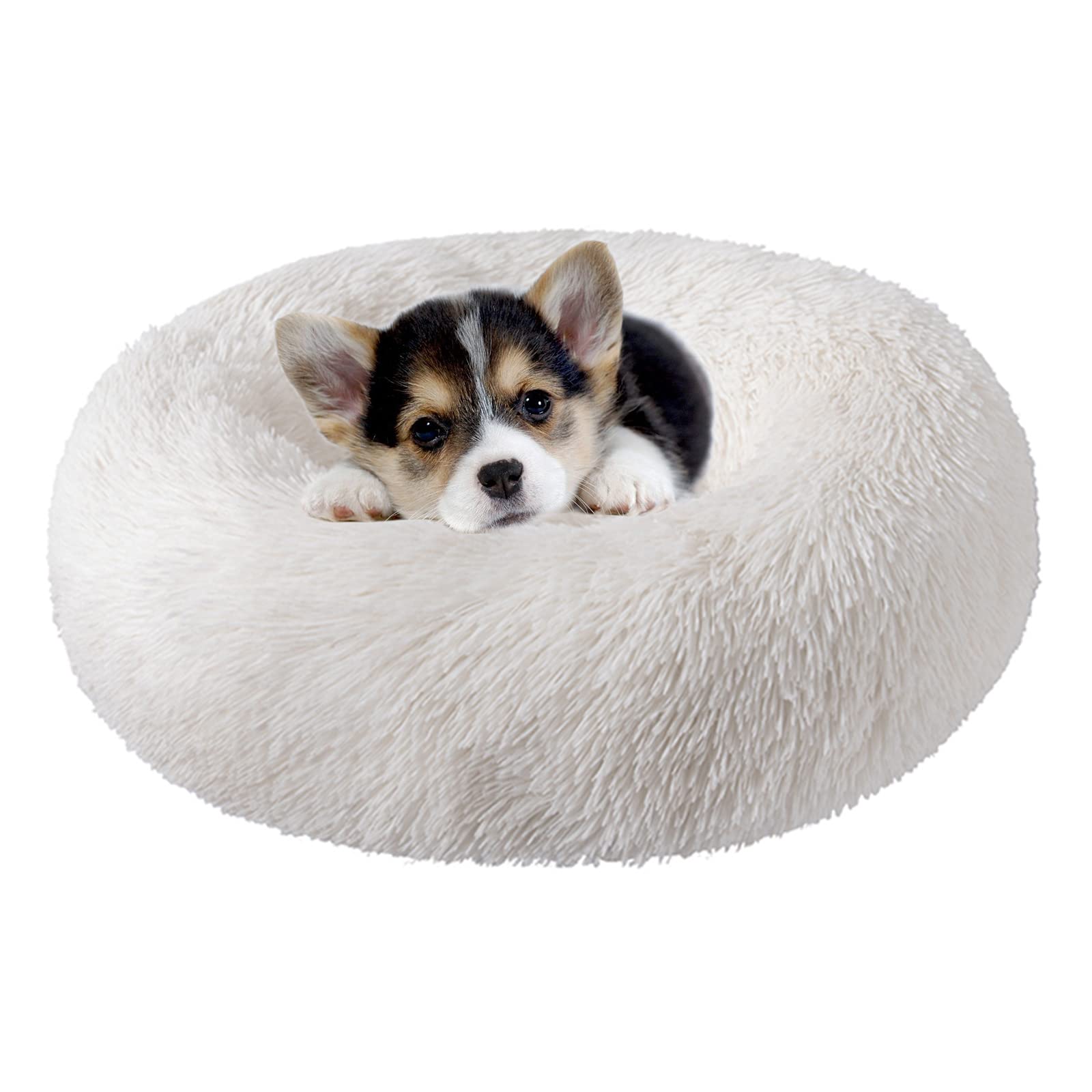 Photo 1 of Nisrada Cat Beds for Indoor Cats,20 Inch Dog Bed for Small Melium Large Dogs, Washable-Round Pet Bed for Puppy and Kitten with Slip-Resistant Bottom