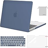 MOSISO Compatible with MacBook Pro 14 inch Case 2026 2025 2024 2023 2022 2021 M5 M4 M3 M2 M1 A3434 A3112 A3185 A3401 A2918 A2992 A2779 A2442,Hard Case&Keyboard Cover&Screen Film&Pouch, Steel Blue